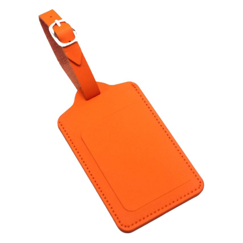 Aircraft luggage tag boarding pass PU fashion trendy creative solid color leather luggage tag tag