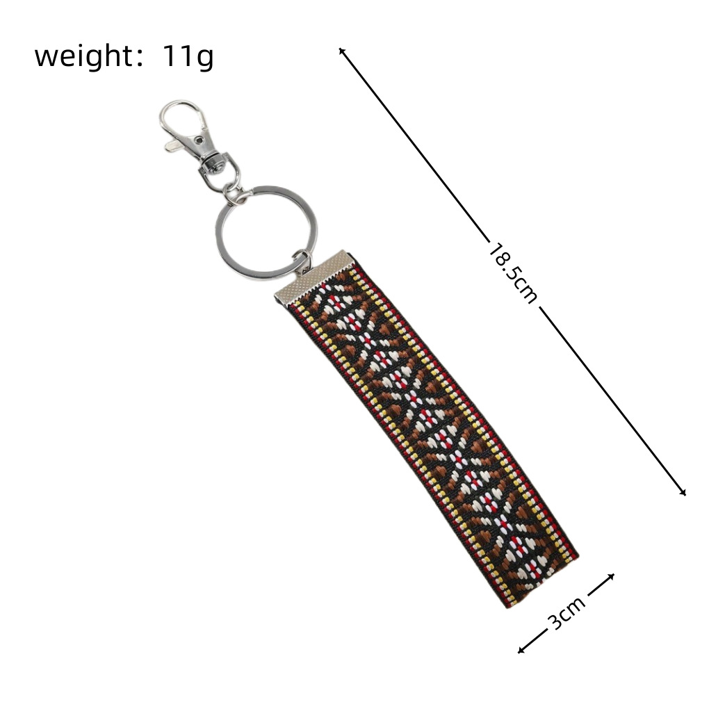1 Piece Retro Ethnic Style Geometric Metal Knit Unisex Keychain display picture 1