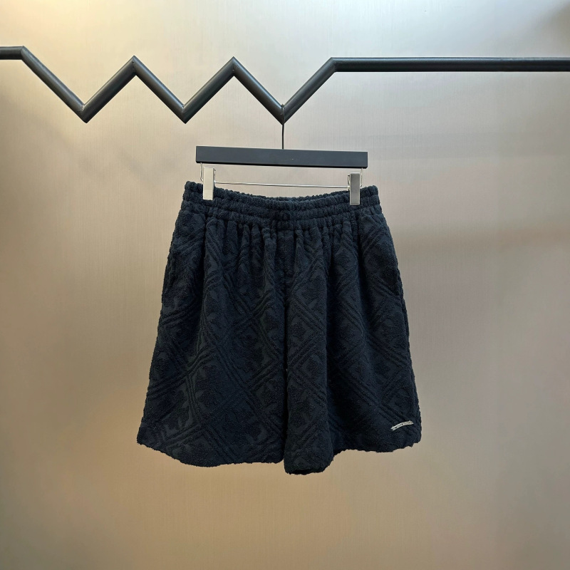 Authentic Original Label in Stock Ch Brand 26Ss Jacquard Towel Fabric Scroll Logo Drawstring Casual Shorts Unisex