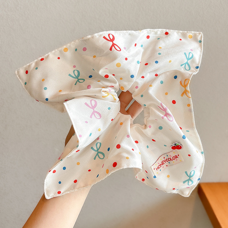 1#컬러풀한 도트무늬 사각스카프-25cm