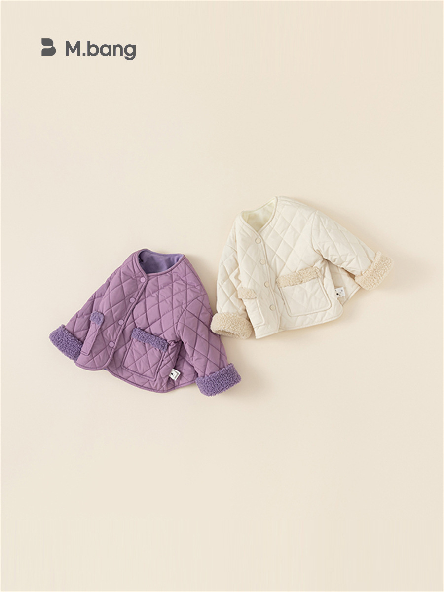 Youbao ropa para niños ropa para niños coreanos nuevos productos de invierno abrigo acolchado para niñas más chaqueta gruesa de terciopelo para niños DY23016