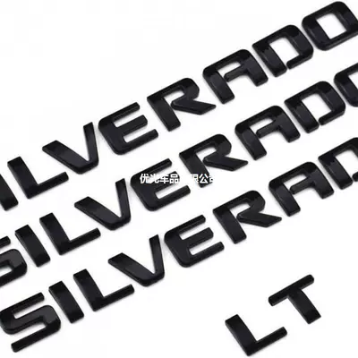 Suitable for Chevrolet Silverado Lt 4-Piece Car Logo Abs Modified Labeling Door Logo Tail Box Logo