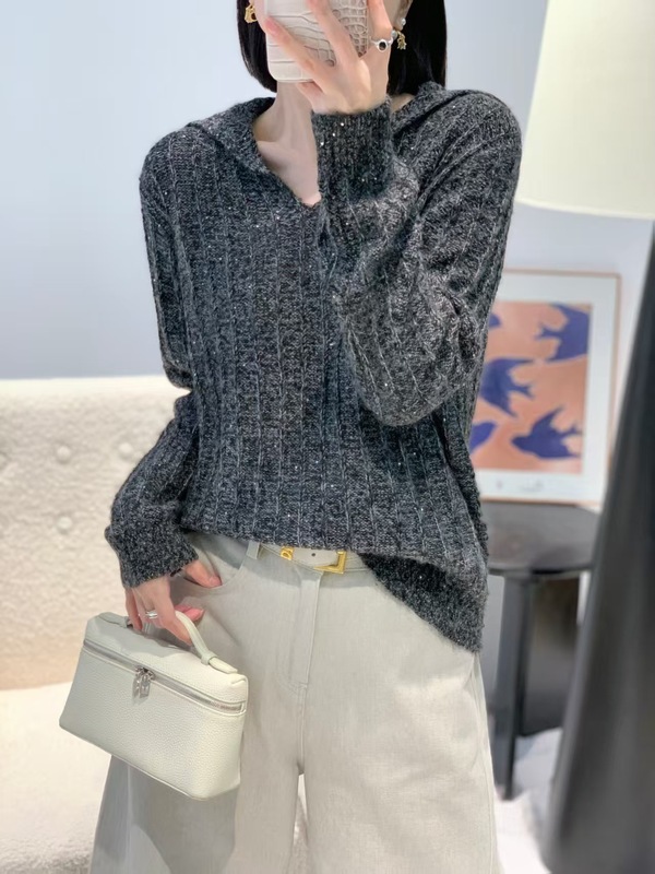 濮院花纱羊驼毛海军领加厚款灰色亮片针织毛衣打底衫卫衣韩版女装|undefined