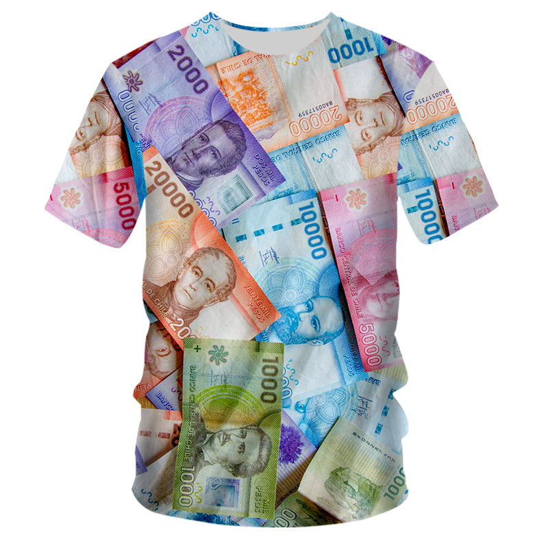 Nuevo Viking Viking transfronterizo Europa y América Impresión digital 3D de manga corta casual para hombres y mujeres Camiseta de fábrica entrega de una pieza