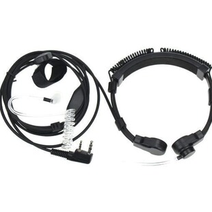 Walkie-Talkie Earphones Adjustable Throat Vibration Earphones K-Head Throat Control Air Duct Headset Finger Ppt Baofeng Kenwood