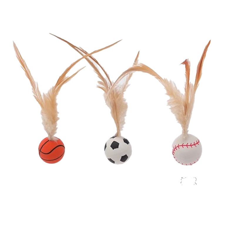 Juguetes para gatos, bolas de plumas, bolas de elasticidad, palillos para gatos, juguetes interactivos para perros, artículos para mascotas.
