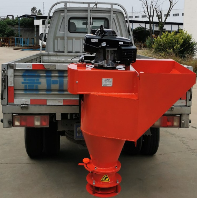 离心式撒盐机 小型车挂式融雪剂撒布机 汽油动力公路撒盐机
