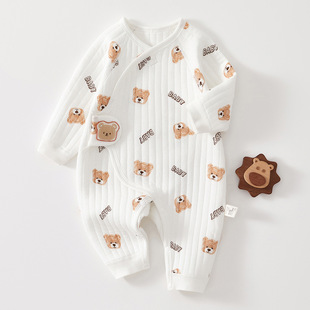 Newborn Baby Clothes Autumn and Winter jumpsuits Newborn Baby Thin Cotton Boneless Warm Clothes Hare Clothes Air Cotton Autumn Clothes