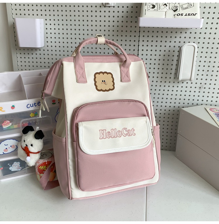Kids Backpacks Women's Ins Trend Japanese Harajuku Style Personality Contrast Color Student Backpack Casual Simple Small Backpack_voghion.com