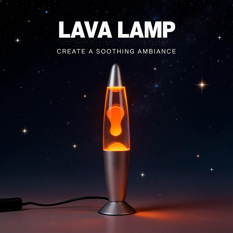 Factory Direct Sales Small Volcano Lava Lamp, Wax Lamp, Jellyfish Lamp, Creative Night Light, Bedroom Atmosphere Lamp, Cross-Border Hot Product