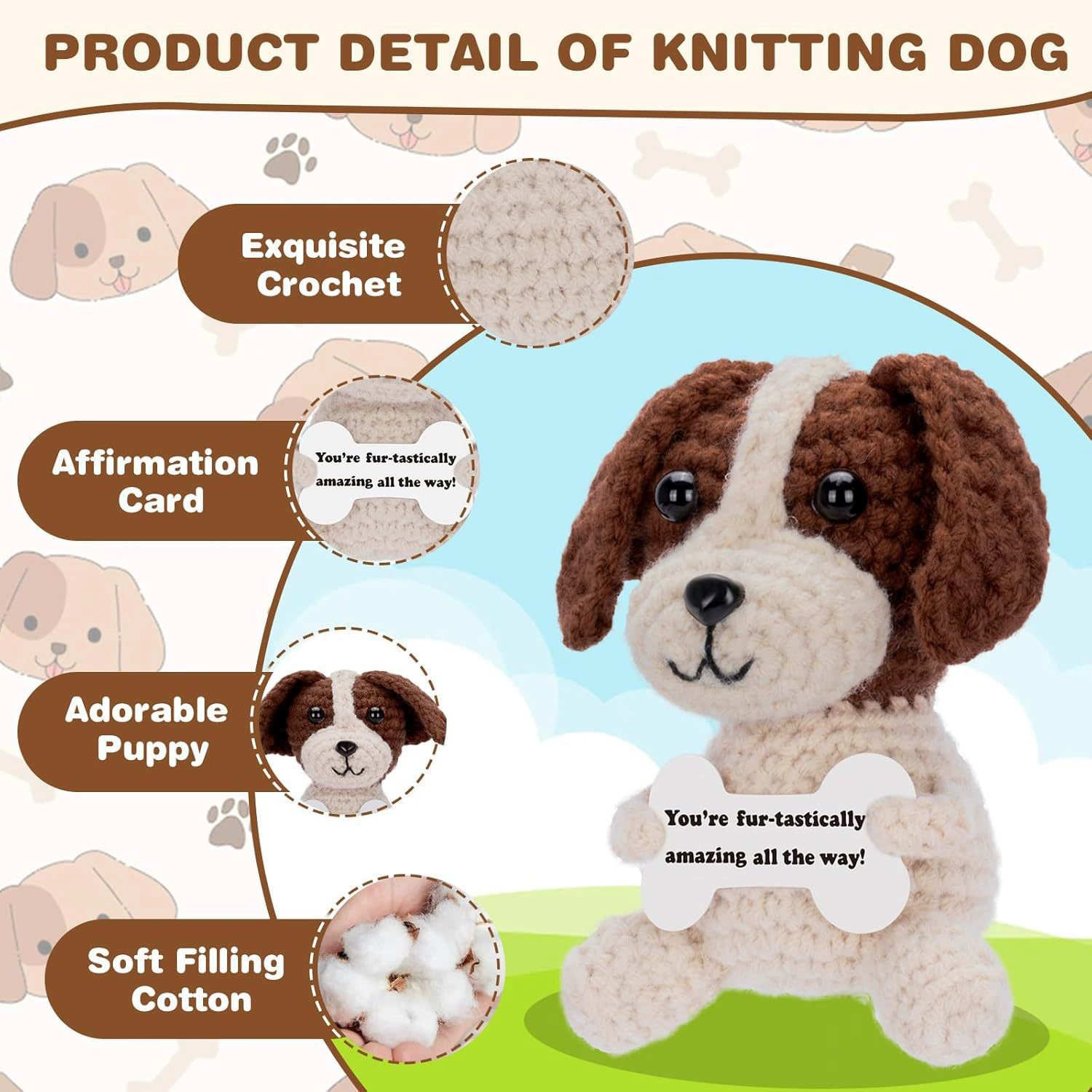 Новый Beagle Plush Doll от Amazon, забавная игрушка Beagle, крючком, подарок, творческие подарки