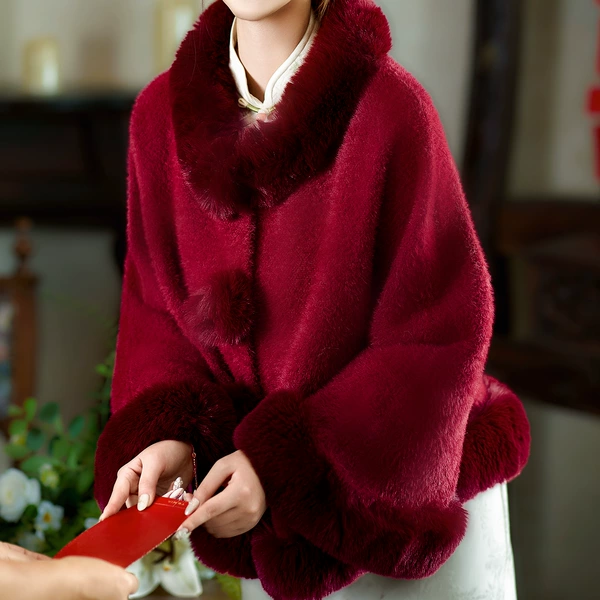 Lily-red shawl