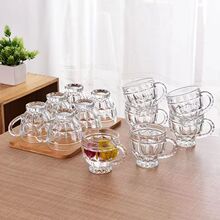 玻璃杯茶杯耐热咖啡杯花茶杯透明ins水杯家装带把玻璃杯子