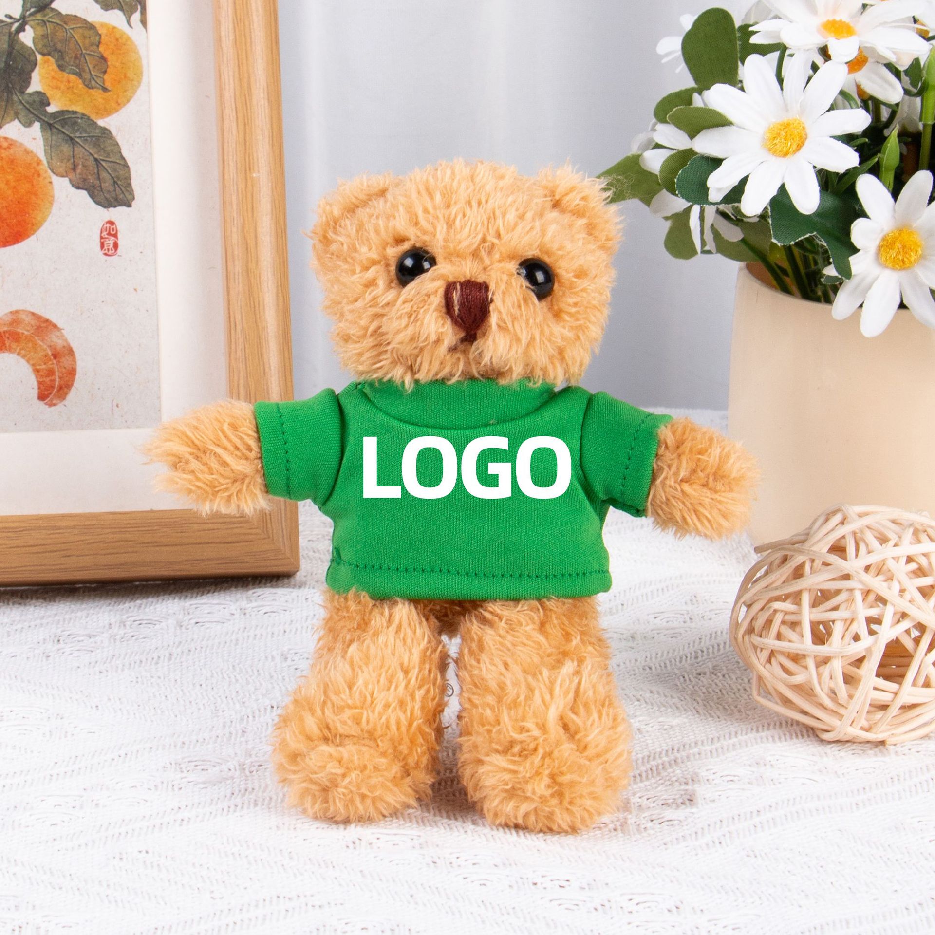 Teddy Bear Keychain Colgante Bolsa accesorios de ropa impresa LOGO vestido Teddy Teddy Doll juguetes de peluche
