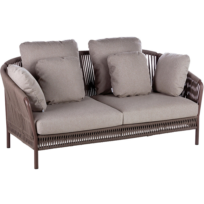 Sofá de exterior para villa, patio, terraza, sala de estar, muebles de ratán para jardín, balcón, conjunto de sofá y mesa de café