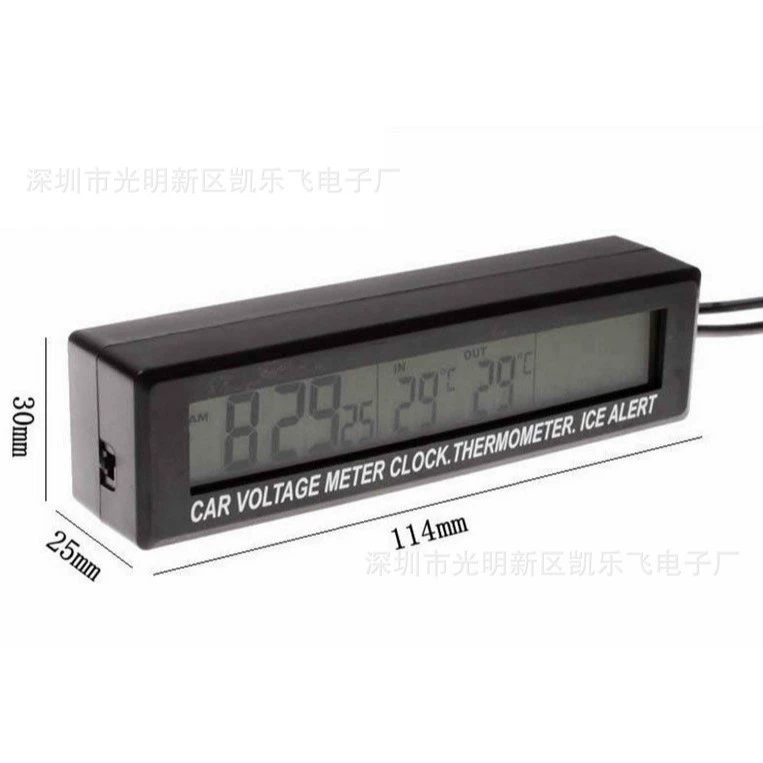 Подлинная температура EC88 Тактовое напряжение три в одном светодиодные электронные часы автомобиля двухцветный световой свет