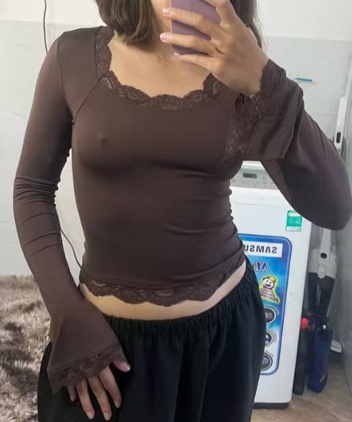 Comercio exterior al por mayor 2026 primavera nueva ropa de mujer europea y americana puro deseo de viento de encaje sexy delgado túnica de umbilical para mujeres image 10