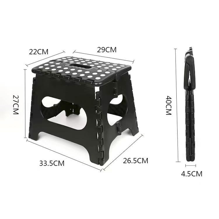 Taburete de plástico reforzado, taburete plegable ligero, banco de comedor para interior y exterior.