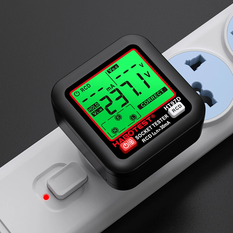 Huabo HT97E & HT97D & HT97B Новый тестер розетки обнаруживает фазовый прибор штекера