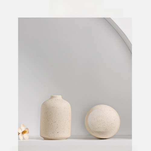 LONGLI Ceramic Vase, Industrial Style Creative Ornament, Office Desk Home Living Room Decoration, Flower Pot for Dried Flowers