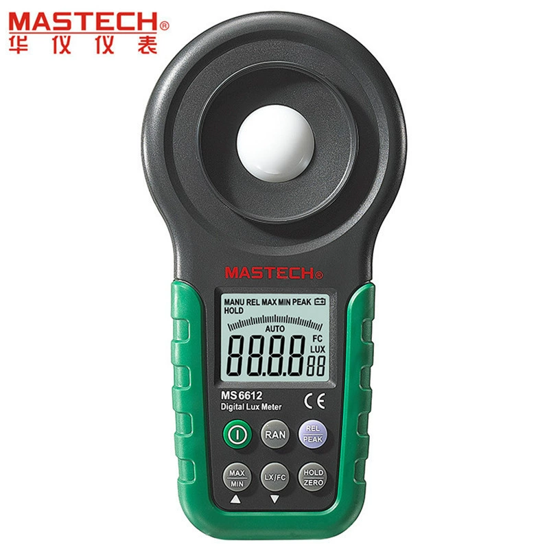 MASTECH Huai MS6612 многофункциональный измеритель освещения ручной/автоматический измерительный ремень пиковый фотометр