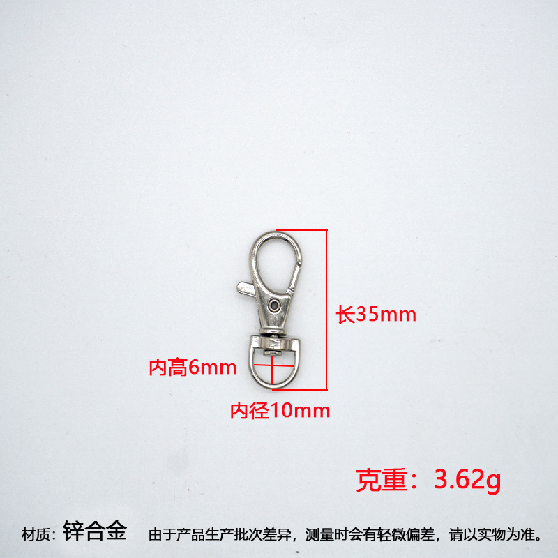 Clips metálicos giratorios para perros, accesorios de ferretería para bolsos y ropa, ganchos para mochilas de senderismo, ganchos de conexión de aleación de zinc, clips tipo boca de pez.