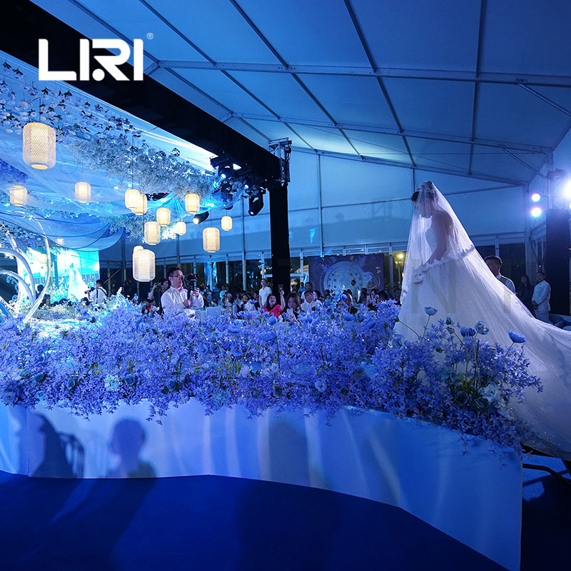 白色婚庆篷房铝合金 活动帐篷 婚礼户外篷房租赁 配玻璃墙