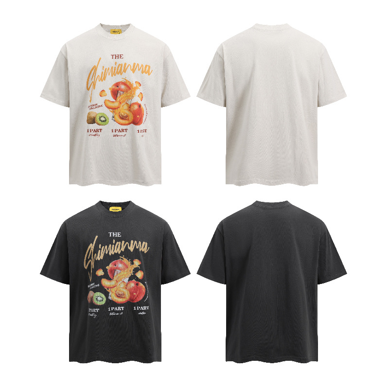 Spring retro short sleeve T-shirt for leisure