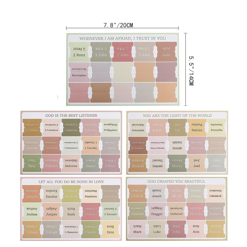 Bible Tabs Etiqueta de índice de la Biblia Morandi Color Transfronterizo Amazon Explosiva Etiqueta de índice de la Biblia Etiqueta engomada image 6