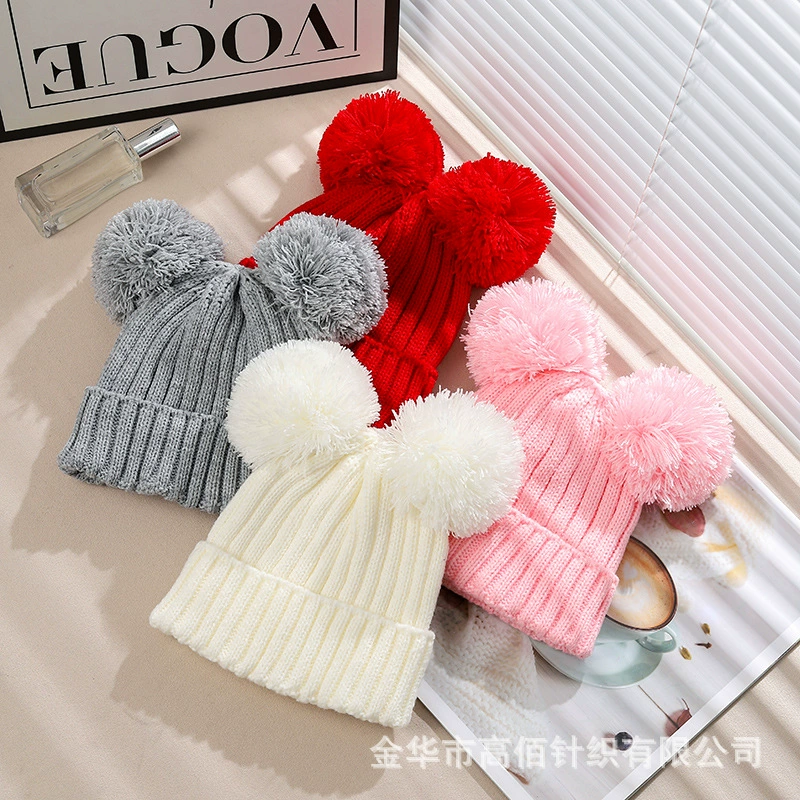 Детская Вязаная Шерстяная Шапка Зимняя Холодная Теплая Европа и США трансграничная детская вязаная шапка зимняя шапка производители шапки в наличии оптом
