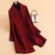 新中式国风2025冬季新款长款100%0双面羊毛大衣复古毛呢外套女装