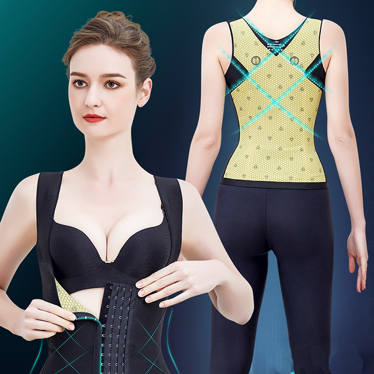 Seamless body shaping vest women's reinforced breasted corset postpartum belly contracting chest support temperature change belly contracting breast contracting underwear