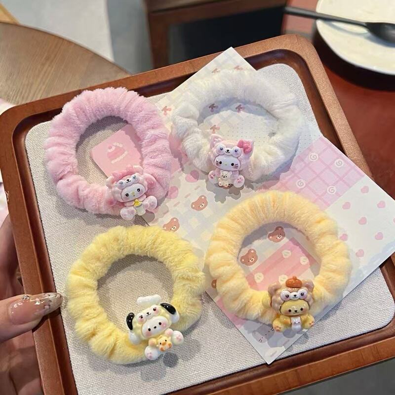三丽鸥kt猫发绳~可爱奶呼呼高弹力头绳ins少女心发圈甜美卡通发饰|undefined