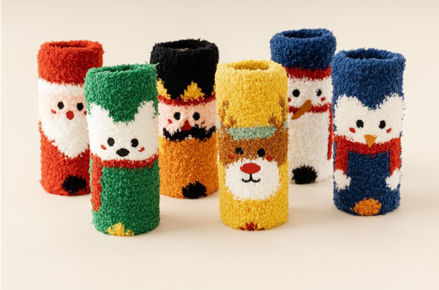 Women's Gender Jacquard Design Casual, Simple Style Style Christmas Casual Simple Style Women's Cartoon Polyester Jacquard Crew Socks A Pair