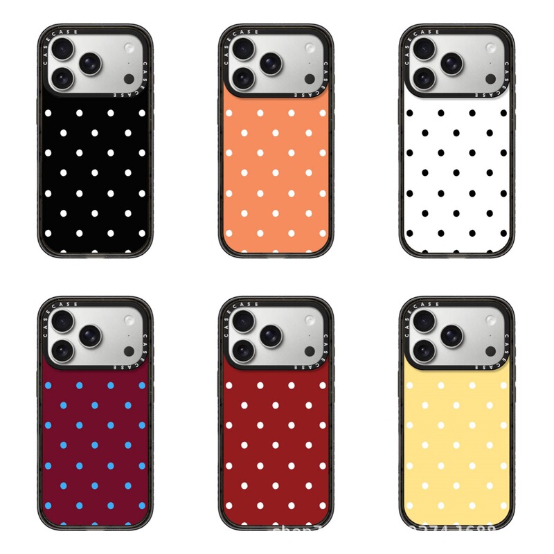 Co-Branded Simple Polka Dot Phone Case Suitable for iPhone Apple 17Promax/Air/16Promax/15Pro