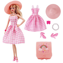 巴比娃娃新款玩具公主情侣娃娃背包首饰套装环保外贸热销洋娃娃