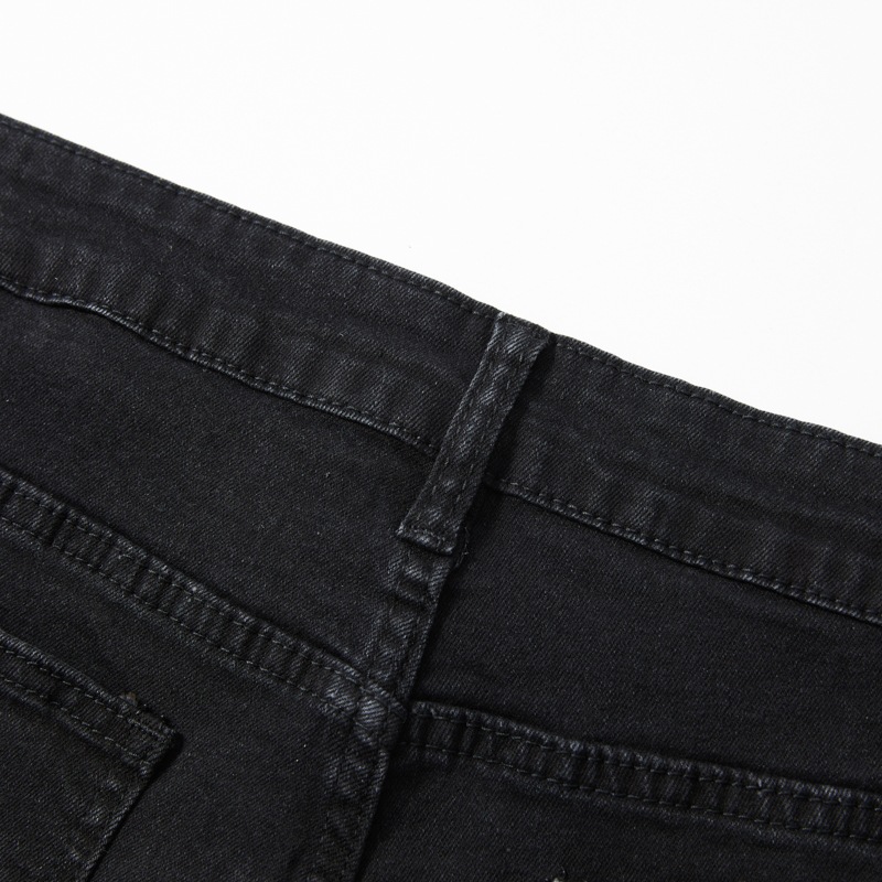 Men's Washed Patchwork Flared Jeans High Street Style New American Exclusive Vibe Denim_viptrois.com