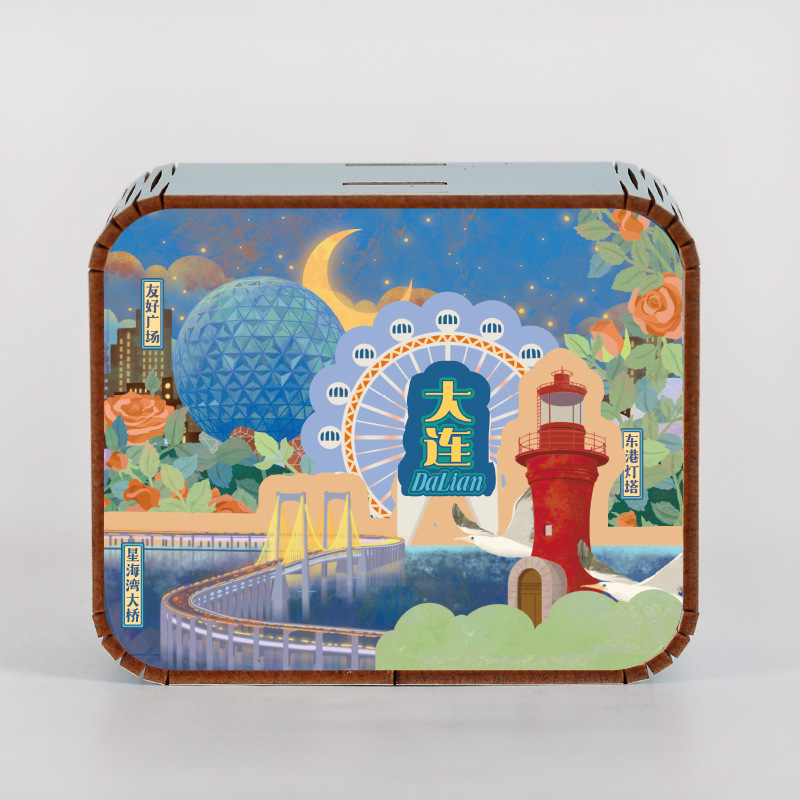 オリジナルアモイ重慶南京西安都市動態オルゴールオルゴールオルゴール観光記念品|undefined