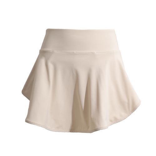 Women's invisible side seam sports short skirt, slimming and breathable yoga pants, half-length training tennis skirt for summer running.