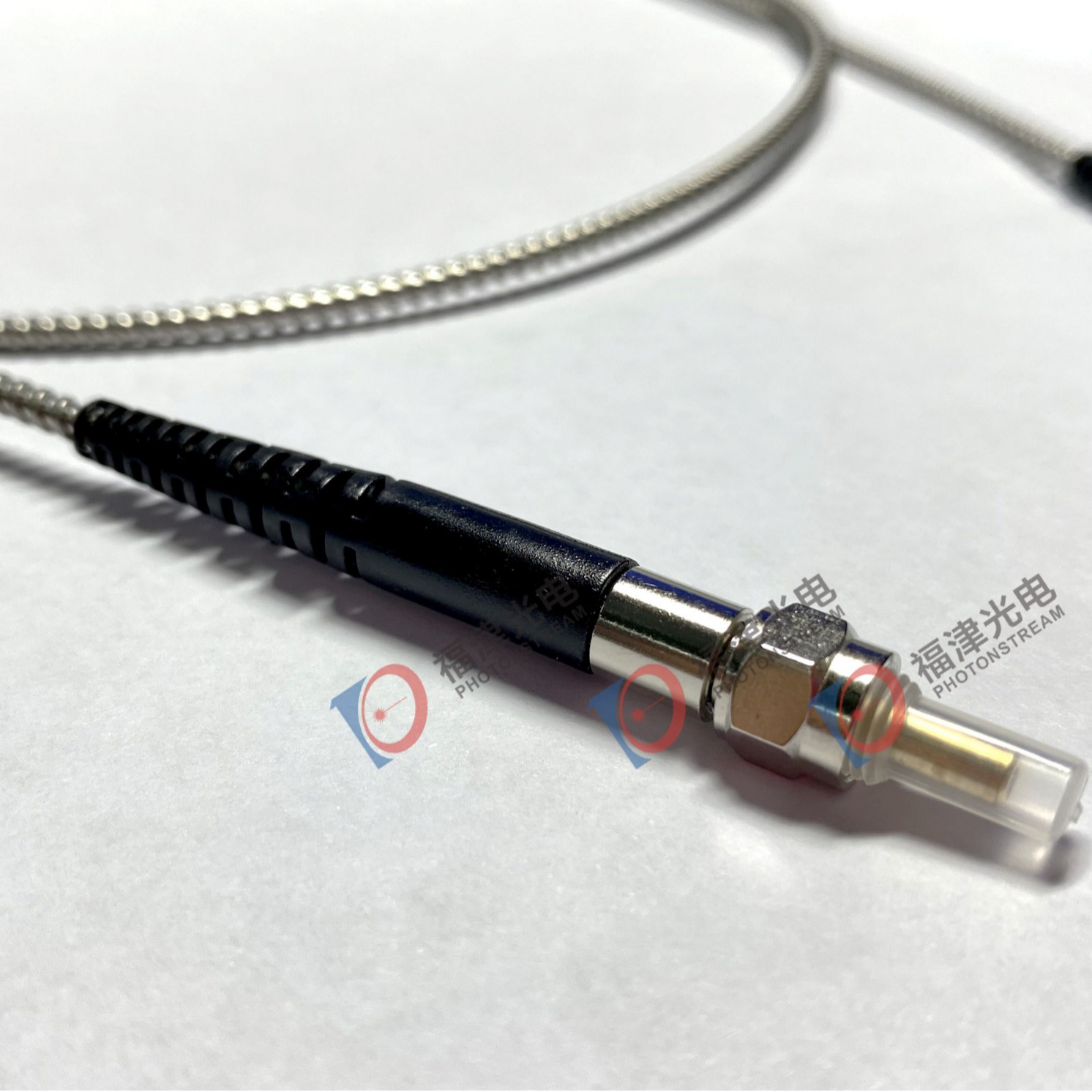 光纤跳线SMA905/SC连接头，金属平头0.9/3mm/ARcoating976nm