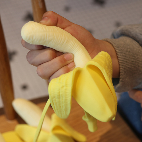 Simulation Banana Squishy Stress-Relief Toy for Kids—A Hilarious Prank That Peels Off Like a Real Banana, Perfect for Boredom-Busting Fun
