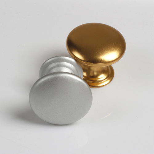 Golden single hole aluminum alloy cream style mushroom small handle modern minimalist cabinet handle drawer wardrobe door handle