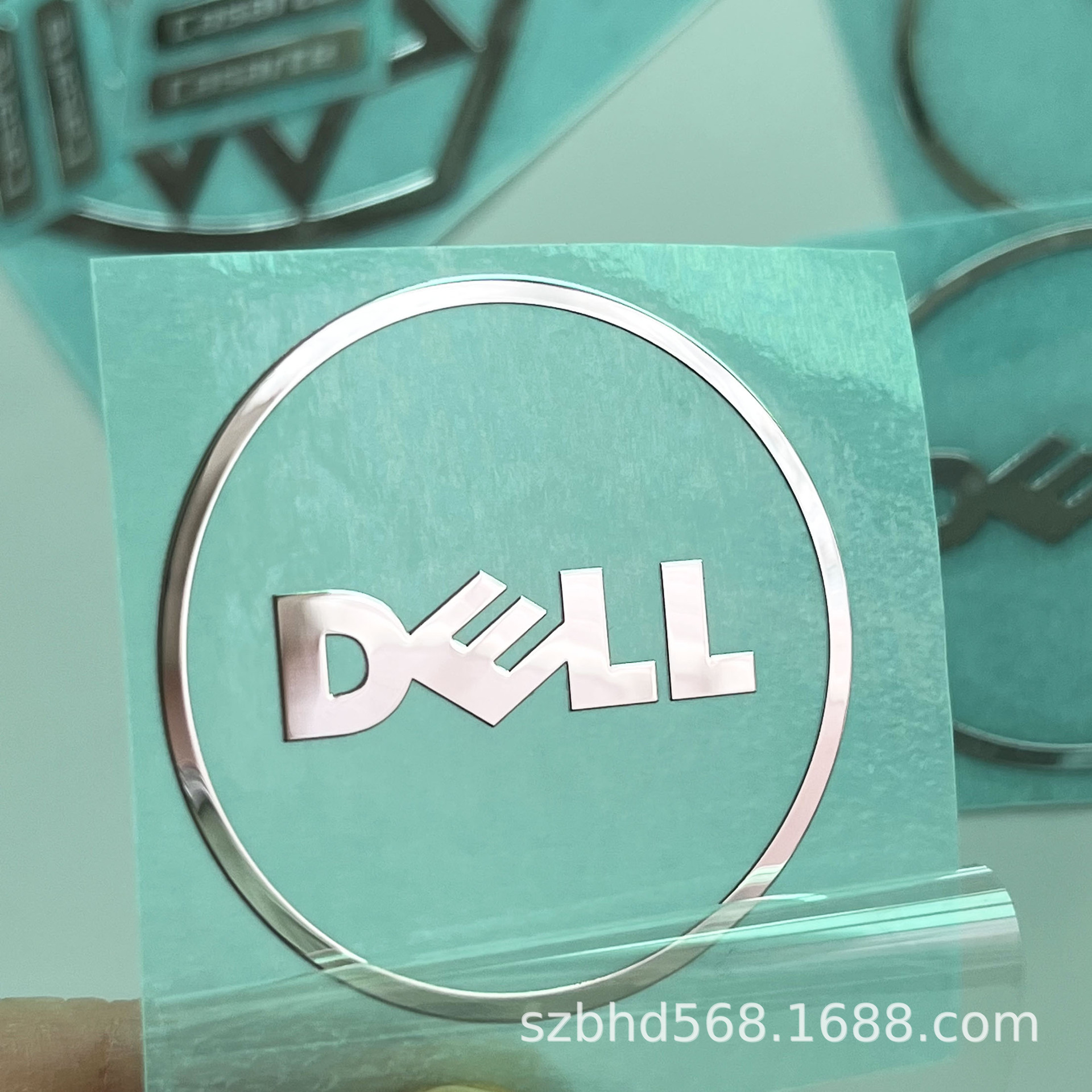 笔记本电脑DELL不锈钢金属立体标签手机电器皮包塑胶透明包装贴纸
