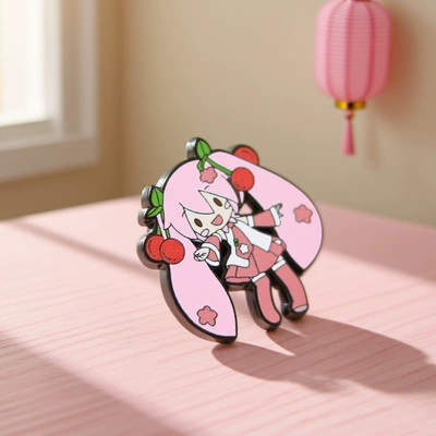 Yaxa sancaqları Enamel Pin Double Ponytail