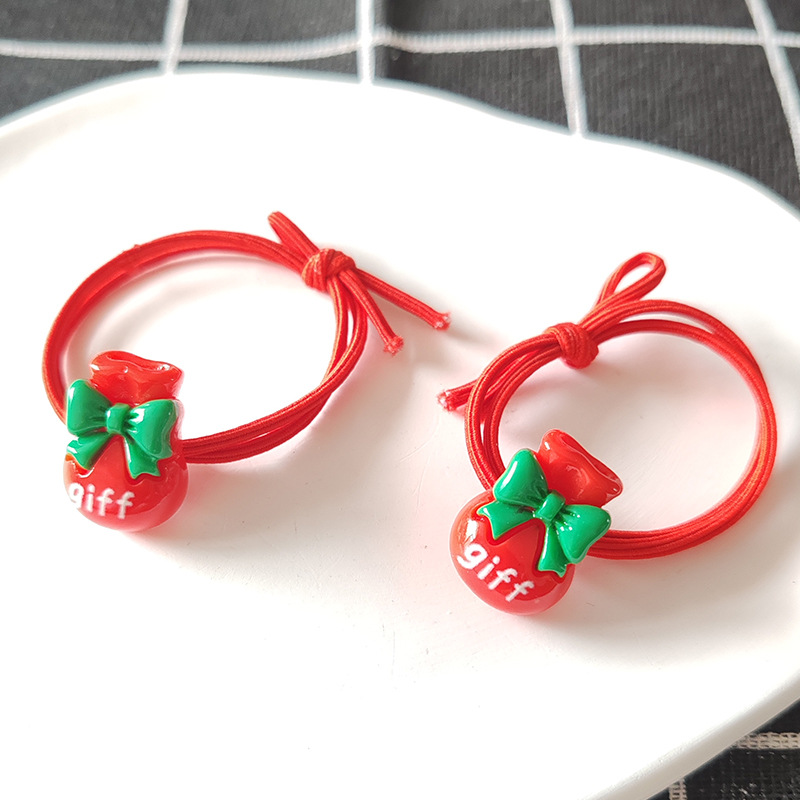 Regalo di Natale Accessori per capelli per bambini di Natale Babbo Natale Fascia elastica alta Albero di Natale Pupazzo di neve Alce Elastico per capelli Scrunchie per le feste_voghion.com