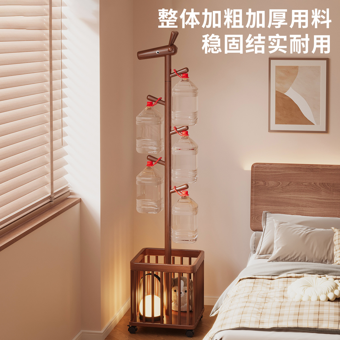 Percha de madera maciza percha de sombrero percha de ropa percha