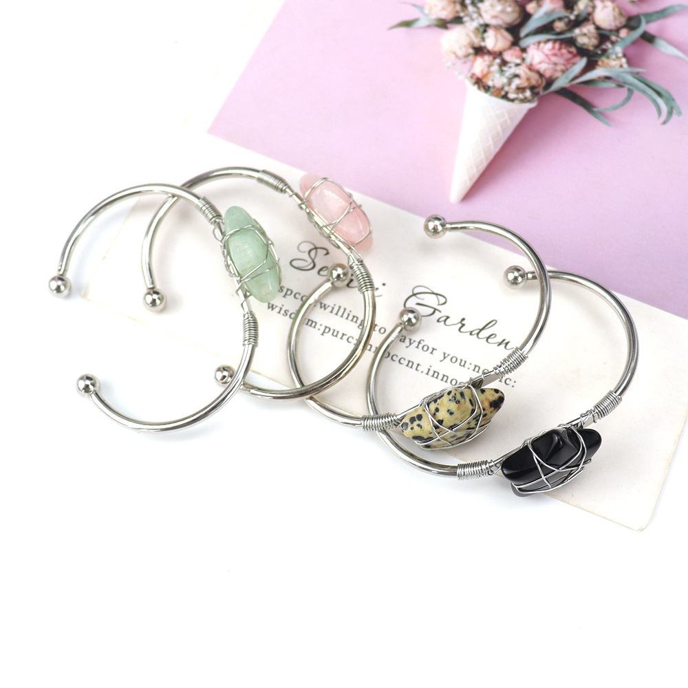 Fashion Pentagram natural stone Copper Bangle 1 Piece