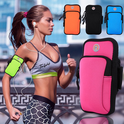 factory wholesale mobile phone Arm bag Sports fitness outdoors Arm sleeve Arm bag Arm belt wristlet gift customized LOGO