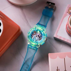 新款學生兒童手錶批發　塑膠冰雪奇緣手錶夜光發光　跨境電商貨源