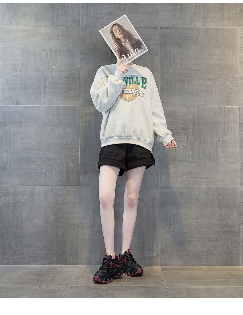 Giày sneaker nữ đế dày platform tăng chiều cao phong cách thể thao thời trang xuân hè 2026 — M2707 màu chì, M2707 màu be, M2707 màu đen chi tiết 10